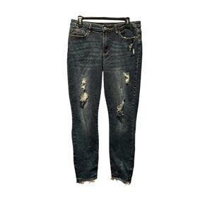 Judy Blue Evansville Mid Rise Distressed Relaxed Fit Jeans Size 11/30